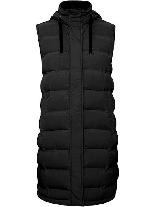 Women's Long Puffer Jacket for Winter Black