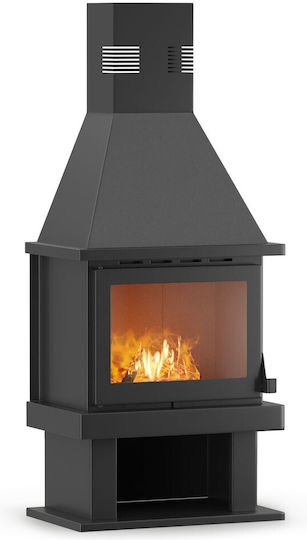 Thermiki Fs Aero Straight Oțel Soba pe lemne 17.5kW Negru