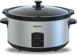 Sogo Slow Cooker 260W με Χωρητικότητα 5.5lt Ασημί