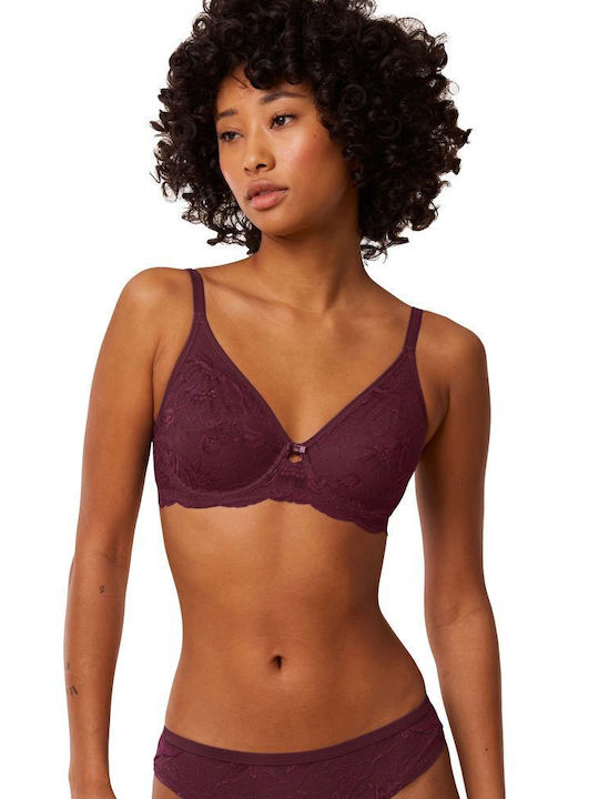 Triumph Дамско Burgundy Сутиен с Банели