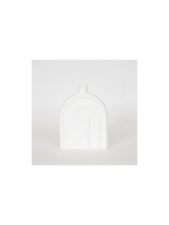 Vază Decorativă Ceramică Alb 17x5.5x22cm 2buc