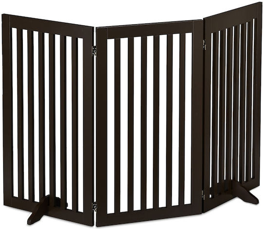Relaxdays Pliabil Ușă de siguranță în Culoare Maro 92x92cm 1buc