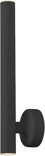 Zuma Line Lamp Wall with Integrated LED and Warm White Light Black