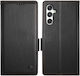 Dierfeng Buchen Sie Synthetisches Leder / Silikon / Kunststoff Schwarz (Samsung Galaxy M35 5G, DIERFENG)