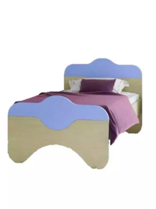 Kids Bed Classic Semi Double Light Blue for Mattress 110x200cm