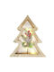 Christmas Decorative Illuminated Wood Tree 28cm Battery