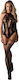 Obsessive Sexy Bodystockings Gittermuster mit Offenem Schritt Schwarz