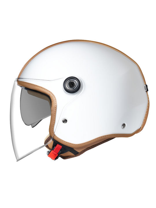 Nexx Y.10 Midtown White/Camel Cască Moto Jet DO...