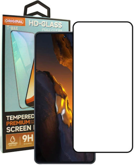 Αντιχαρακτικό Γυαλί Προστασίας Xiaomi Poco F6 T-max Premium 3d Tempered Glass Full Glue Fluid Despensing Οθόνης Black 5206015075070