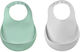 Beaba Wasserdicht Lätzchen Silikon mit Tasche Grün für 4 m+ 2Stück