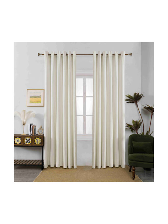 Homeone Curtain with Grommet Ecru 255x270cm
