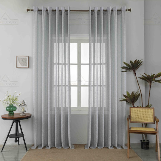 Homeone Curtain with Grommet Gray 270x290cm