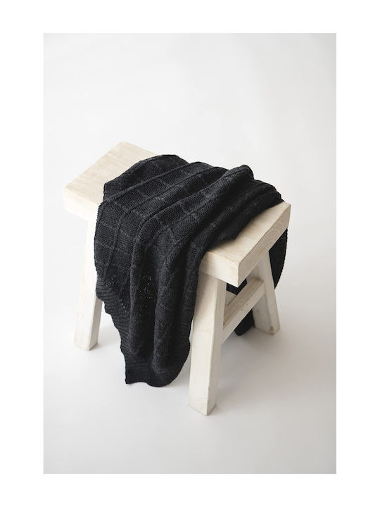 Kaiser Blanket Cot Woolen Black Black