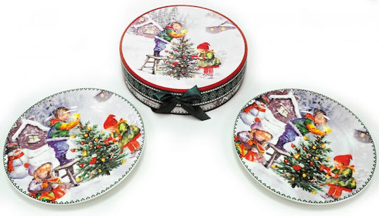 Weihnachtsteller-Set/2 Porzellan 25cm Geschenkbox Weihnachtsteller-Set/2 Porzellan 25cm Geschenkbox