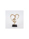 Decorative Sculpture Heart Music Note Gold & Black 14.5x6x19.5cm 14054 752-27185