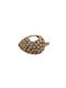 Art Et Lumiere Decorative Ceramic Pine Cone 15.5x10x9.5cm Gold