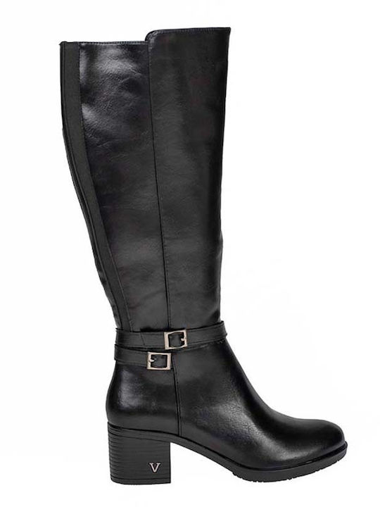 La Coquette Synthetic Leather Medium Heel Women's Boots Black