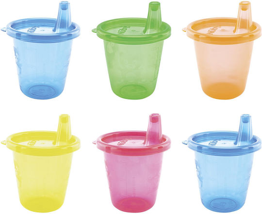 Nuby Baby Cups made of Plastic Multicolour 6pcs 210ml for 9m+m+
