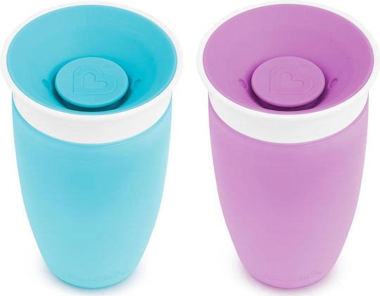 Munchkin Детски Чаши Miracle 360 Sippy Cup от Лилава Пластмаса 2 Бройки за 12м+