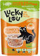 Lucky Lou Extrafood Wet Food for Cats in Pouches with Tuna, Fish, Salmon, Shrimps, Chicken and Vegetables Grain-Free & Gluten-Free 70gr