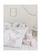 Nima Baby Duvet Cover Set With Pillowcase Bunny Pink 110x145cm