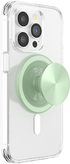 Popsockets Popgrip Rotund Magsafe Include Inel Adaptor Magsafe Bază Extensibilă Prindere Cu Vârf Interșanjabil Carcase Smartphone Aluminiu Honeydew