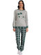 Lydia Creations Winter Women's Pyjama Set Plaid
