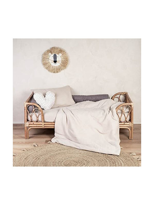 Julius Zöllner Baby Bettbezug Set mit Kissenbezug Beige 100x135cm.