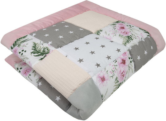 Medi Partners Play Mat 100% Cotton 120x120cm Multifunctional Thick Soft Baby Play Mat Playpen Insert