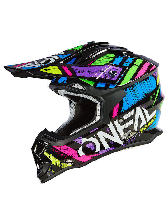 LS2 MX708 Fast II Gorilla Purple/H-V Yellow Cască Moto Motocross