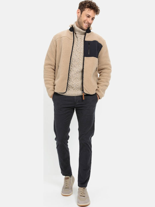 Trousers Chino Elastic in Slim Fit Dark Blue
