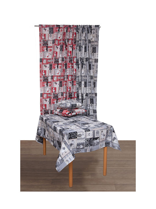 Viopros Curtain With Pencil Pleat Gray 140x270cm