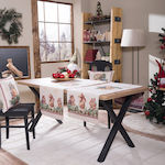 Teoran Christmas Tablecloth Runner Fabric White...