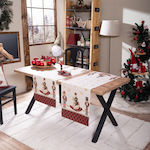 Teoran Christmas Tablecloth Runner Fabric White...