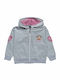 Kids Sweatshirt Cardigan Cotton with Hood Gray