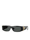 Versace Unisex Γυαλιά Ηλίου με Μαύρο Κοκκάλινο Σκελετό και Γκρι Φακό