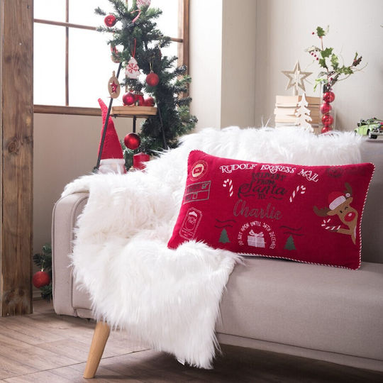Teoran Christmas Decorative Pillow Rectangular 35x60cm