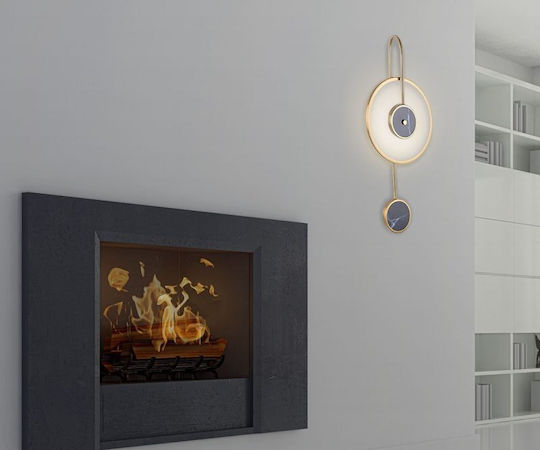 Luma Modern Lumină de Perete cu LED Integrat și Lumină Alb Cald Auriu 58cm