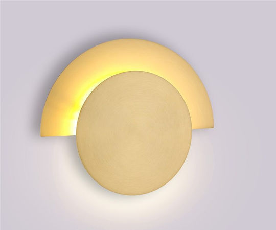 Luma Modern Leuchte Wand mit Integrierter LED und Warmweißes Licht Gold 25cm