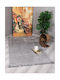 Eco-Carpet Cordoba Anti-slip Rug Rectangular Furry with Fringes Gray