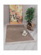 Eco-Carpet Cordoba Anti-slip Rug Rectangular Furry with Fringes Greige