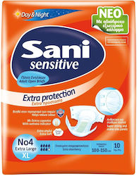 Sani Sensitive Extra Protection Incontinence Diapers XLarge 10 Units