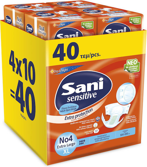 Sani Sensitive Extra Protection Incontinence Diapers XLarge 10pcs