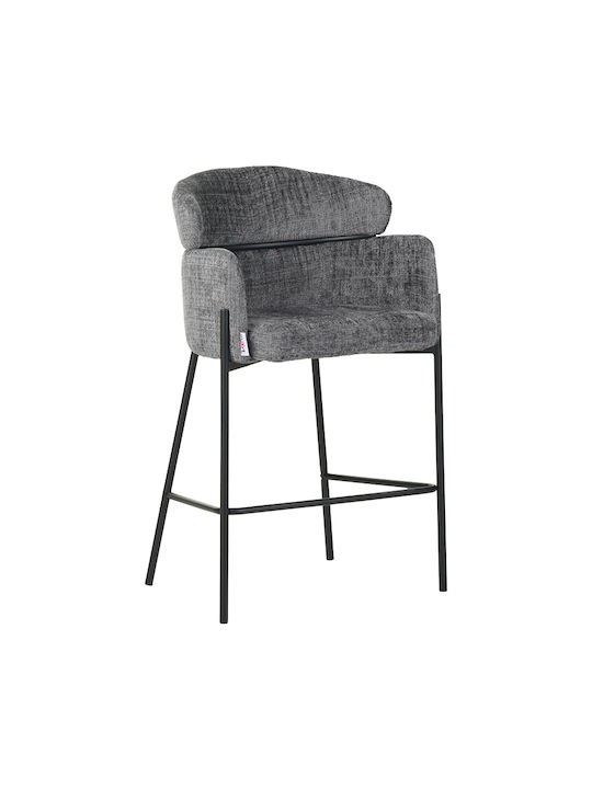 Stool Bar Upholstered with Fabric Tolerse Light Gray 55x60x43cm