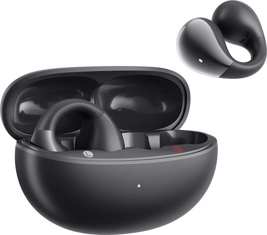 QCY Crossky C30 Open Ear Bluetooth Handsfree Ακουστικά με Αντοχή στον Ιδρώτα και Θήκη Φόρτισης Μαύρα