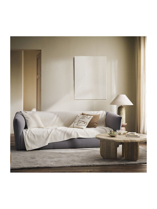 Gofis Home Ριχτάρι Πολυθρόνας Nimbus 180x180εκ. Dove Ecru 447/40