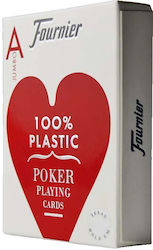 Fournier Playing Cards Plastic for Poker Red