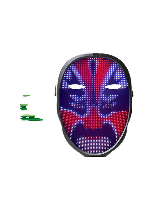 Bluetooth Rgb Light Up Led Mask Rechargeable Full Face Coverage Battery