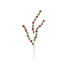 Red Green Pom Pom Branch H71cm