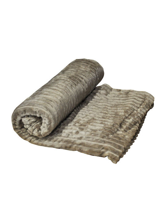 Sidirela Κουβέρτα Fleece Μονή 150x220εκ. Γκρι E...